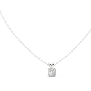 Colgante Solitario de Oro de 18 Quilates con Diamante Princesa Cultivado en Laboratorio, Chapado en Rodio, Certificado por IGI, para Mujer, Boda, Compromiso, Uso Diario - Product Image 5