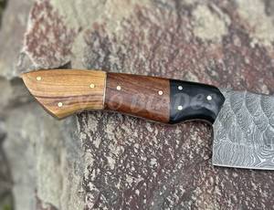Cuchillo de Chef de Acero de Damasco Hecho a Mano SHARP POINT TRADES, Mango de Madera Natural, Grado Industrial, Hoja de Cambio Rápido, Garantía de 3 Años - Product Image 5