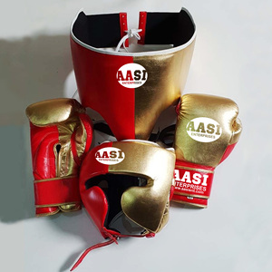 Guantes de Boxeo de Cuero Personalizados de Alta Calidad con Protectores de Cabeza y Protector Inguinal para Deportes en Todas las Estaciones - Product Image 1