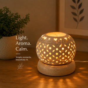 Newest Trending Ceramic Electric Aroma Oil <b>Diffuser</b> | Handcrafted Essential Oil Burner <b>Diffuser</b> for Aromatherapy Home Spa Decor - Product Image 5