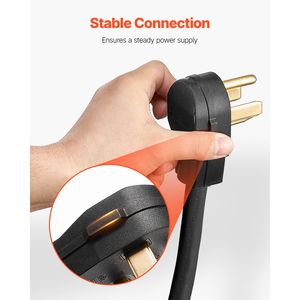 Cavo di alimentazione per asciugatrice da 3 metri, 4 poli NEMA 14-30P, connettori a occhiello, 125V/250V SDRT 10AWG/4C 30A, cavo in rame puro, 5m, USA - Product Image 6