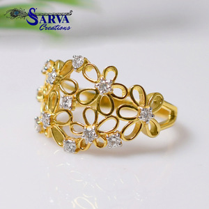 Bague en argent sterling 925 plaqué or avec moissanite taille brillant, sertie pavé, bijoux de mariage romantiques et luxueux, vente en gros - Product Image 2