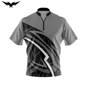 Camiseta de Boliche Personalizada de Alta Calidad, Ropa Deportiva con Diseño Moderno, Logotipo Personalizado, Patrón de Impresión Completo, Manga Corta - Product Image 1