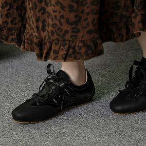 Zapatos planos de ballet de cuero genuino para mujer de Ann'S, con cordones de cinta, informales, de tacón bajo - Product Image 6