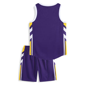 Conjunto de Uniforme de Baloncesto para Hombre en Poliéster Resistente, Personalizable con Logotipo del Equipo, Sublimado, Transpirable y de Secado Rápido - Product Image 3
