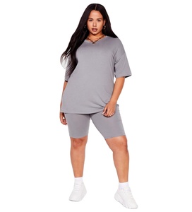 Ensemble d'été confortable 100 % coton pour femme – Ensemble court décontracté uni, écologique, respirant, toucher doux, qualité supérieure, mode quotidienne - Product Image 4