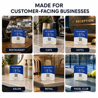 Carte NFC Google Review Card Vorx Tech, autocollant adhésif, impression personnalisée, étiquette à puce avec code QR et support 3M