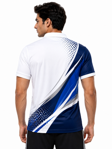 Polo personnalisé par sublimation pour homme, T-shirt de sport et de golf, séchage rapide, respirant, en polyester, uniforme d'entreprise, chemise promotionnelle - Product Image 4