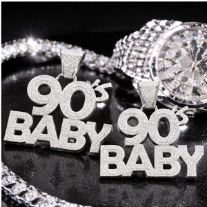 เครื่องประดับฮิปฮอปผู้ชาย จี้ตัวอักษรหรือตัวเลขแบบกำหนดเอง ประดับเพชรโมอิสซาไนต์ เงินแท้ 925 ชุบโรเดียม ของขวัญสำหรับโอกาสพิเศษ - Product Image 3