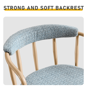 2pcs <b>Blue</b> Chenille Swivel <b>Bar</b> <b>Stools</b> with Khaki Powder Coated Metal Legs - Product Image 6