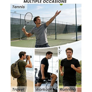 <b>Men</b> Activewear Knitted Performance T Shirts Lightweight Quick Dry <b>Stretch</b> Sports Top for Gym Workout Running and Daily Training - Product Image 6