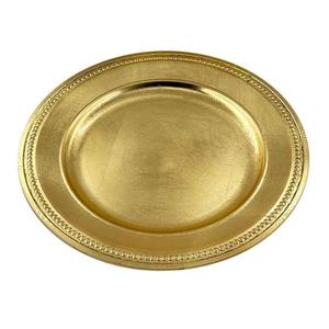 Assiette de présentation ronde en laiton martelé de 13 pouces, écologique, de qualité alimentaire, de luxe, pour accessoires de table, service de vaisselle, assiette antique - Product Image 5