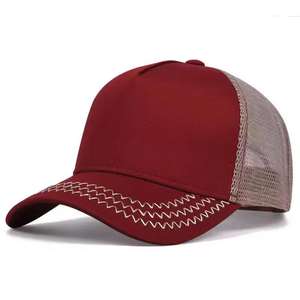 Diseño de logotipo personalizado y colores, gorras de béisbol deportivas casuales para exteriores con gorra de malla de terciopelo para unisex. - Product Image 1