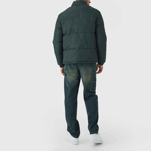 Chaqueta de burbujas cálida de invierno con logotipo personalizado al por mayor, chaqueta de plumón con cremallera para hombre, chaqueta acolchada, abrigo de plumón, ropa de abrigo - Product Image 4