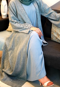 Best2026 Dubai Abaya for Women Hand Work Front Open Embroidery Traditional Islamic Clothing and Accessory Designed for Muslims - Product Image 6