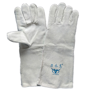 ถุงมือเชื่อมนิรภัย ทนความร้อนสูง บุด้วยโพลีเอสเตอร์ หุ้มด้วยหนัง คุณภาพสูง ปรับแต่งได้ - Product Image 1
