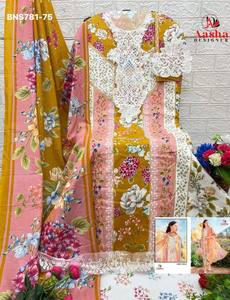 Conjunto de Salwar-Kameez y Dupatta de Algodón con Diseño Moderno y Colores Impresionantes, con Estampado y Bordado, Proveedor Mundial - Product Image 3