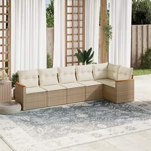 Conjunto de Sofás de Jardín Color Beige - Product Image 1