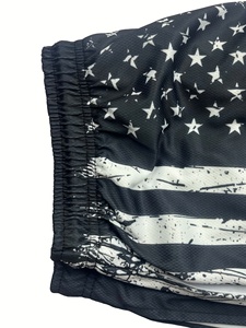 Wholesale Polyester Mesh Shorts <b>Men</b> Drawstring Elastic Waist Gym <b>Trunks</b> OEM Print Premium Athleisure 2 in 1 Track Shorts America - Product Image 4