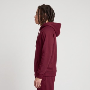 Custom OEM Mens Regular Fit Fleece Pocket Winter Pullover <b>Hoodie</b> <b>Burgundy</b> Streetwear 100% Polyester Casual - Product Image 2