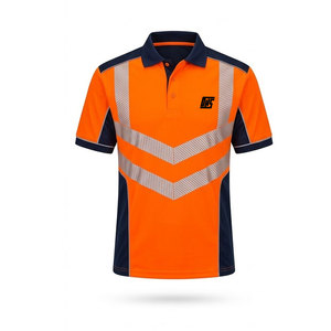 Polo de travail pour homme, léger, respirant, à manches courtes, idéal pour les travaux en extérieur et de service - Product Image 1