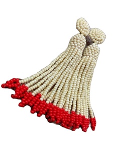 Nouveau chaud indien mode bijoux faits à la main Hippie perlé boucles d'oreilles avec des perles de rocaille chaud nouveau Design de l'Inde - Product Image 4