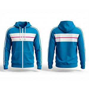 Sweat à capuche zippé de haute qualité avec poches kangourou, en mélange de coton doux, pour hommes, femmes et jeunes, veste à capuche pour l'entraînement, vêtements de sport - Product Image 6