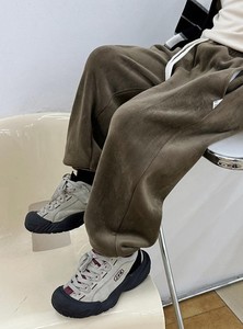 Pantalon décontracté pour garçon, 100% coton, taille haute, coupe droite, uni - Product Image 5