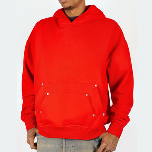 Sweat à capuche d'hiver pour homme en molleton 100 % coton, brodé sur mesure, directement de l'usine, avec œillets métalliques, respirant et à séchage rapide - Product Image 6