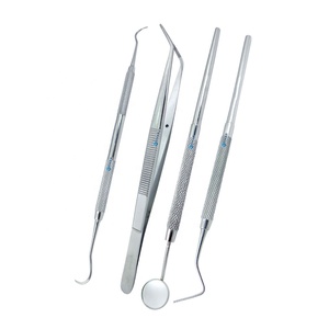Hot Selling Rust-Free Dental Examination Set Steel Teeth Cleaning Filling Tweezers Cement Spatula Mirror Handle <b>Mouth</b> Mirror - Product Image 2