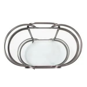Modern Handmade Metal <b>Decorative</b> Utility Trolley with Contemporary Design Spacious Storage ShelvesWorld Trend Eco-Friendly - Product Image 3