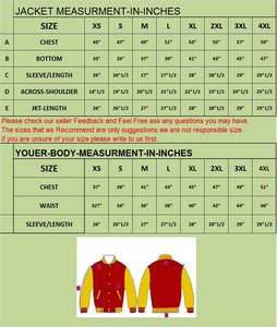 Veste universitaire avec manches en cuir PU et broderie directe - Product Image 4