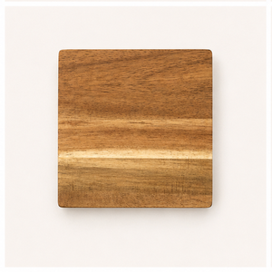 Wholesale Natural Acacia Wood Coaster Square Solid Wood Drink Mats Heat Resistant <b>Table</b> <b>Protector</b> With Custom Logo Engraving Pad - Product Image 2