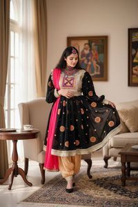 OEM & ODM Service Custom Made Afghani <b>Dress</b> For Women Hand Made 3 Piece Afghan Kuchi Frock With Shawl & Pants Casual <b>Dresses</b> - Product Image 4