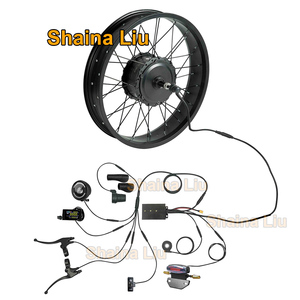ชุดแปลงมอเตอร์ไฟฟ้าสำหรับจักรยานไฟฟ้าขนาด 20 นิ้ว รุ่น 48V 52V 750W 1000W 20x4.0 พร้อมมอเตอร์ฮับเกียร์ในตัว ตัวควบคุมกันน้ำ และชุดอุปกรณ์แปลง - Product Image 1