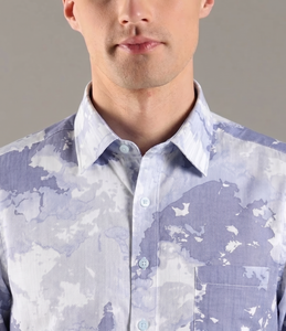 Camisa Casual de Hombre Enovate, Doble Botonadura, Manga Larga, Transpirable, 100% Algodón, Estampada, con Logotipo en la Parte Trasera del Cuello, para Primavera - Product Image 2