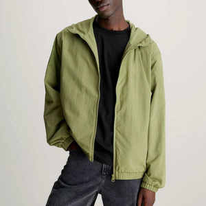 Veste coupe-vent à capuche pour homme en coton 100% pour l'hiver - Légère, respirante, imperméable et coupe-vent, streetwear, pour l'extérieur - Product Image 5