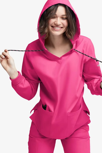 Women's Pink <b>Scrub</b> Set With Hood And Pockets Hospital Uniforms For Medical Nursing Use High Quality Fashionable <b>Scrubs</b> Women's - Product Image 2