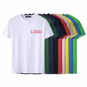 T-shirt décontracté pour homme, blanc et noir, uni, à manches courtes, col rond, coupe ajustée, en coton tricoté et fibre de bambou teinte en fil - Product Image 5