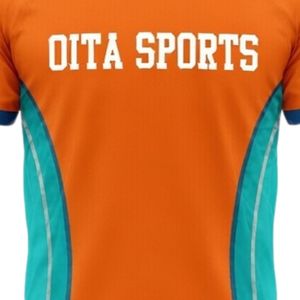 Ensemble short et maillot de netball sublimé pour homme, orange et turquoise, en polyester léger, uniforme de sport avec empiècements latéraux, pour entraînement et match - Product Image 5