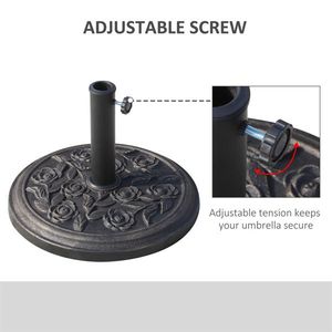 Ombrellone da Giardino Quadrato con Base in Acciaio Inox per Ristoranti, Hotel, Spiaggia o Patio di Casa - Consigliato per la Pioggia - Product Image 4