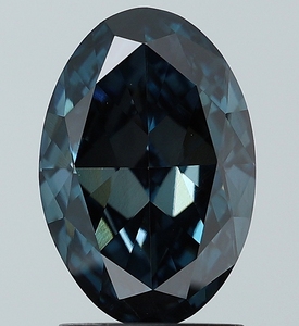 Diamant de laboratoire CVD de 2,52 ct, bleu vif fantaisie, VS1, taille ovale idéale - Product Image 1