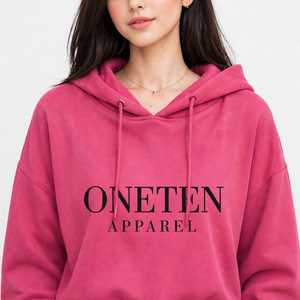 ONETEN Women <b>Pink</b> Hooded Tracksuit Set Letter Print Loose Fit <b>Sweatshirt</b> and Wide Leg Pants - Product Image 6