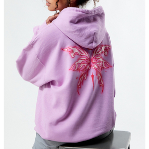 Sudadera con Capucha Estampada Personalizada para Mujer, Sudadera Informal Premium para Venta al por Menor, Producción OEM ODM - Product Image 5