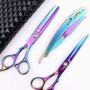 Kit de Tijeras de Peluquería de 6 Pulgadas, Tijeras de Entresacar de Acero Inoxidable, Juego de Tijeras de Barbero para Peluquería - Product Image 4