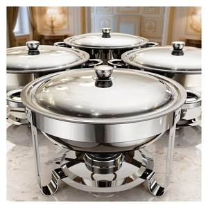 Calentador de Comida Tipo Buffet de Acero Inoxidable con Acabado Dorado de Diseño, con Tapa, para Catering, Hoteles, Restaurantes, Decoración del Hogar - Product Image 5