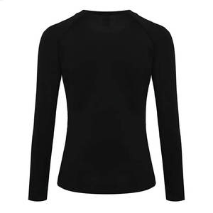 T-shirts de compression côtelés sans couture, dernier design, faible MOQ, logo personnalisé sur le devant, haute qualité, soutien élevé, pour femmes, fitness - Product Image 4