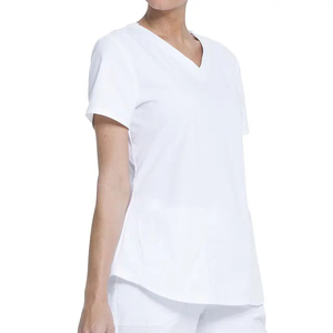 2026 Fashion Unisex Nursing <b>Scrubs</b> Cotton Polyester Short Sleeve Knitted Uniform <b>Sets</b> OEM Hospital <b>Scrub</b> <b>Set</b> with Low Price Sale - Product Image 2