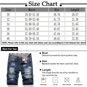 Men Denim Shorts Cotton Fifth <b>Pants</b> Ripped Jeans High Street <b>Old</b> School Breathable Shorts Embroidery Washed Baggy Shorts - Product Image 2