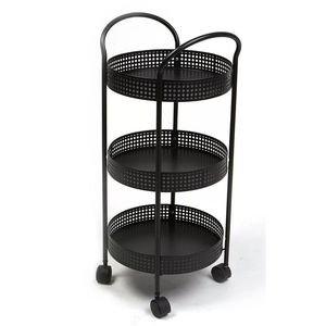 Chariot de bar de luxe en métal doré Linea Exports Inc avec étagères en verre et roulettes pour le rangement des boissons, forme rectangulaire avec poignées - Product Image 4